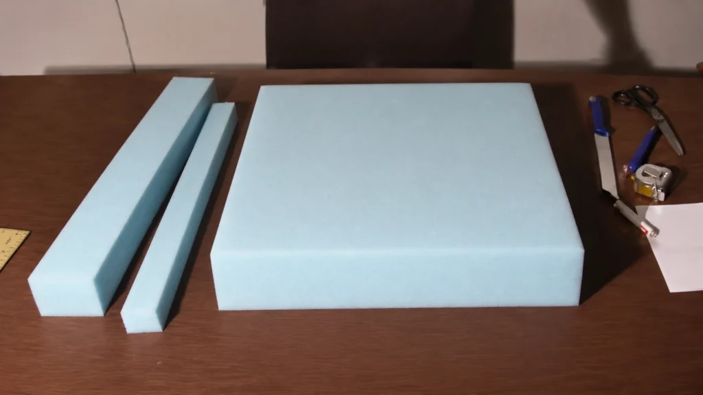 Cómo se corta espuma de 10 cm para hacer una almohada de espuma