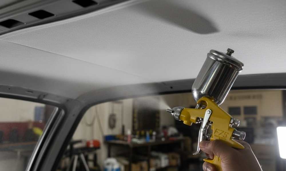 Pistola para pega en spray la tela de techo para auto por qué usarla