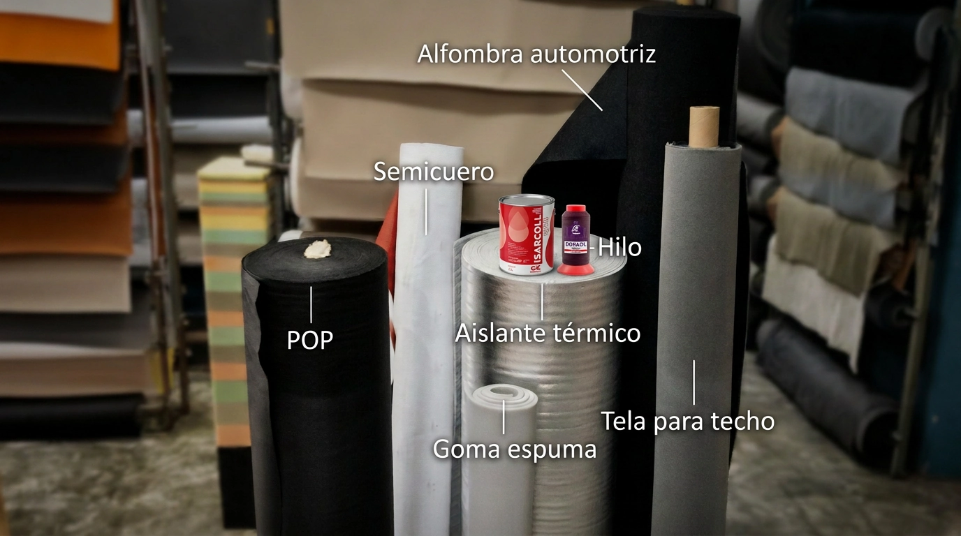 Qué materiales necesito para tapizar una camioneta de una cabina
